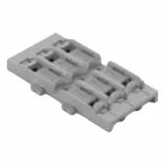 Mounting carrier designed to accommodate up to three 221 Series inline splice connectors. Provides a structured mounting solution for organizing connectors within control panels or junction boxes.