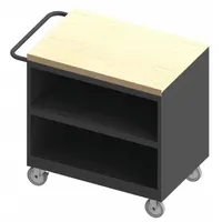 DURHAM MFG Mobile Cabinet Workbench: 36 in x 24 in, Butcher Block, 1,200 lb Overall Load Capacity (MPN 3111-MT-95)