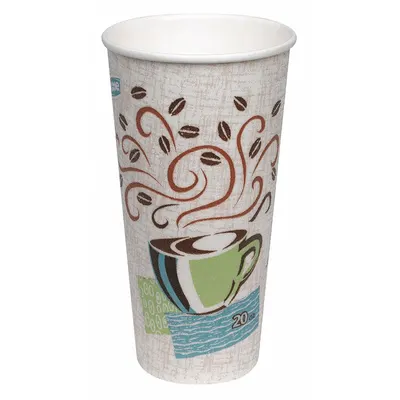 DIXIE Disposable Hot Cup: 20 oz Capacity, Multi, Paper, Individually Wrapped - Bio-Based Hot Cups