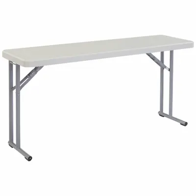 NATIONAL PUBLIC SEATING Folding Table: Rectangle Table Shape, Speckled Gray Tabletop, 18 in Dp - Standard Folding Tables