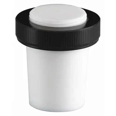 CHEMGLASS Stopper: PTFE, 29/42 Stopper Size, 1.5 in Overall Ht, Black, 0 Holes - Plastic Stoppers