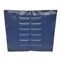 This ALCO back upholstery is made of vinyl and has an overall width of 22 inches. It is designed for use as a replacement back on wheelchairs and includes screws for installation