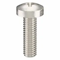 Machine Screw: M6x1.00 Thread Size, 20 mm Lg, 316, Stainless Steel, Plain, Pan, Phillips, 25 PK (MPN ZSCRW-498)