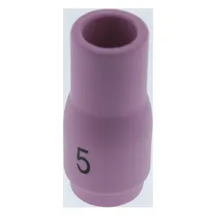 Standard nozzle made of alumina, supplied in a pack of 10. Used in plasma cutting and welding to direct and focus the plasma arc for precise cutting on conductive materials. Suitable for industrial fabrication, repair, and maintenance operations requiring consistent arc control.