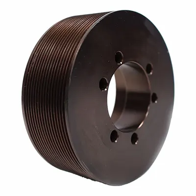 Dayton PolyV: 16J450SH, 16 Groove, 4.5 in OD, Bushed Bore, SH, Quick Detachable - Bushed-Bore Cast-Iron V-Belt Pulleys