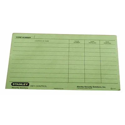 BEST Key Authorization Card: Paper - Key Authorization Papers