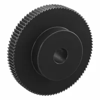 Ratchet Gear: 3.14 Pitch, 90 Teeth, 15 mm Bore Dia, Black Oxide-Coated Steel, 90 mm Outside Dia (MPN SRTB1-90)