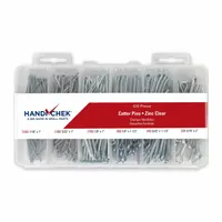 Pin Assortment,420 pcs,6 Sizes: Bridge, Inch, Steel, 1008, Zinc Plated, 420 Pieces, 6 # of Sizes (MPN WWG-DISP-CP420)