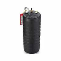 Standard multi-size plug for sealing pipes from 6 in to 8 in diameter. Features a ring and chain tether, textured body surface, and natural rubber seal. Used for pressure testing, maintenance, or repair in plumbing and industrial piping systems