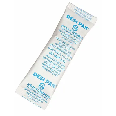 ARMOR PROTECTIVE PACKAGING Desiccant: 1 in Wd, 3 1/2 in Lg, 0.28 cu ft Area Protected, 1/3 oz Desiccant Bag Size - Tyvek Desiccant Bags