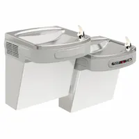 ELKAY Bi-Level Drinking Fountain: On-Wall, 25 5/16 in Ht, Sensor, 8 gph @ 50°F, Silver (MPN LZOSTL8SC)