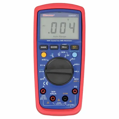WESTWARD Digital Multimeter: TRMS, CAT III 600V, 600 V Max AC Volt Measurement - Standard Feature Multimeters