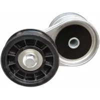 The DAYCO 89217 is a self-adjusting belt tensioner with one pulley and a 3-inch outside diameter. It automatically maintains proper tension in automotive serpentine or accessory belt drive systems, compensating for belt stretch and wear. This tensioner is used as a replacement component in vehicle engine accessory drive systems