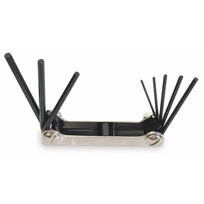 EKLIND Hex Key Set: 1 - 5 Pieces, Fold-Up Hex, Folding, SAE, Std End, Short, 1 Pieces - Folding Key Sets