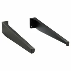 Steel wall-mounting arm for digital video recorders. Black finish with antistatic properties. Includes mounting hardware. Compatible with DVR-LB1.