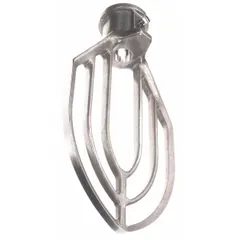 Flat beater attachment for commercial mixers with 140 qt capacity. Compatible with HOBART models HL1400, HL1400C, HL1400N, HL800, and HL800C. Used for mixing heavy doughs and batters in high-volume food production.