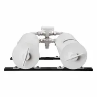 Steel filter housing designed to accommodate a fuel filter in industrial and heavy-duty equipment. Includes a mounting bracket for secure installation. Compatible with manufacturer model number 4357329