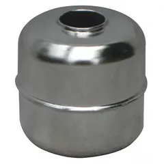 This stainless steel through-tube magnetic float features a 19/32 in thread size for direct mounting into standard ports. It is used for liquid level sensing in tanks and vessels, activating reed switches or sensors to monitor levels in industrial applications.