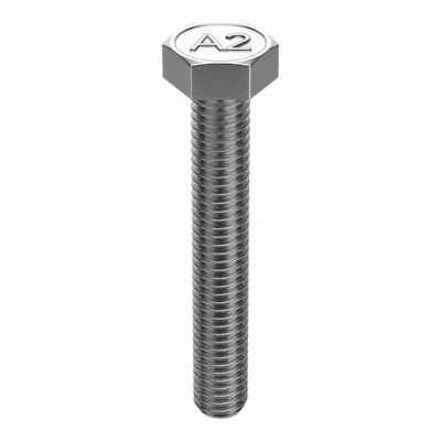 FOREVERBOLT Hex Head Cap Screw: Stainless Steel, A2, NL-19, M8-1.25, Coarse, 60 mm lg - A2 Stainless Steel Hex Head Cap Screws