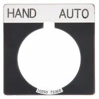 Legend Plate: 30 mm Panel Mounting Size, Square, 1 3/4 in Overall Ht x 1 3/4 in Overall Wd (MPN 10250TS39)