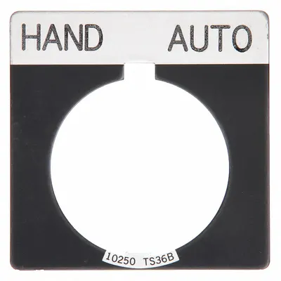 EATON Legend Plate: 30 mm Panel Mounting Size, Square - Push-Button Rings & Plates