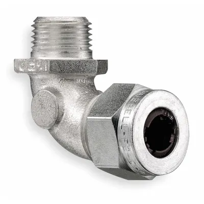 HUBBELL WIRING DEVICE-KELLEMS Liquid Tight Cord Connector: Steel, 1/2 in MNPT, 0.50 in to 0.63 in - 90° Metallic Cable Grips