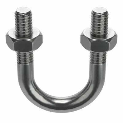 Standard U-Bolt: 3/8"-16 Thread Size, For Pipe Size 1 in, 2 1/2 in Inside Ht - Standard U-Bolts