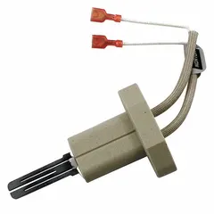 Replacement ignitor for gas-fired heating equipment. Generates spark or hot surface to ignite gas burner. Used in commercial and residential HVAC systems, water heaters, and boilers.
