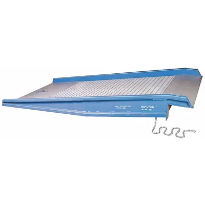 BLUFF Mini Ramp: 90 in Usable Wd, Grating, Raised, 6 in Side Rail Ht, 17 in Min Service Ht - Yard Ramps