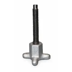 Lobed-head hand knob screw with dog-point tip, 1/4"-20 thread size and 2-1/4" thread length. Sold as a 2-pack. Used for manual clamping, positioning, or locking in jigs, fixtures, and workholding setups.