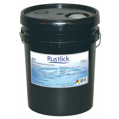 RUSTLICK Corrosion Inhibitor: Wet Lubricant Film, Long, 5 gal Container Size, 160°F Max. Op Temp.
