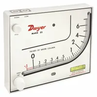 DWYER Analog Manometer: Inclined Vertical, MARK II 26, 0 in wc to 7 in wc