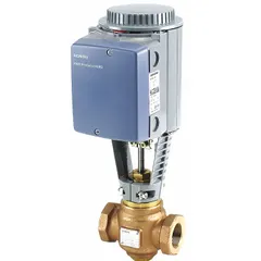 This bronze body electric globe valve is suited for regulating flow of steam and water media in HVAC and process control systems. It features a stainless steel disc, metal seat, 303 stainless steel stem, and brass bonnet. Pipe size is 1 1/4 in, operates on 24V AC.