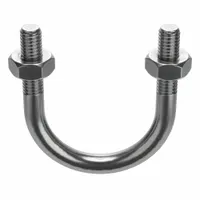 Standard U-Bolt: 3/8"-16 Thread Size, For Pipe Size 2 1/2 in, 3 5/8 in Inside Ht, Plain, 10 PK (MPN U17567.037.0250)