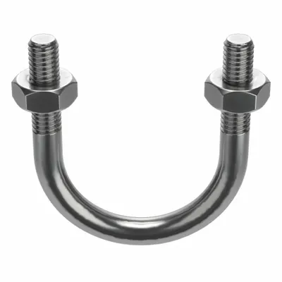 Standard U-Bolt: 3/8"-16 Thread Size, For Pipe Size 2 1/2 in, 3 5/8 in Inside Ht - Standard U-Bolts