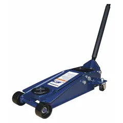 This trolley floor jack from WESTWARD features a steel body and manual handle mechanical lifting actuator. It has a 2-ton load capacity and a maximum lift height of 20 inches. Suitable for lifting vehicles and equipment in automotive repair and industrial maintenance settings.