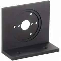 Aluminum angle bracket for mounting sensors, actuators, or automation components. Provides rigid 90-degree support in machinery, conveyor systems, and control panels.