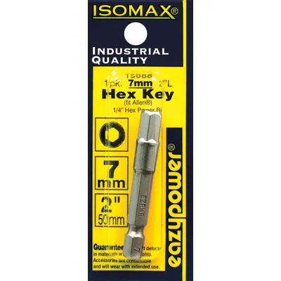 EAZYPOWER Driver Bit: Power Bit, Metric, Hex Head, #10 Bit Industry Size, Std, 2 in Overall Lg - Hex Power Bits