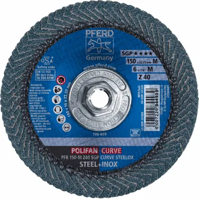 PFERD Z SGP CURVE High-Performance Flap Disc - High-Performance Flap Discs for Carbon & Stainless Steel