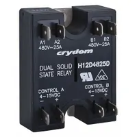 CRYDOM Dual Solid State Relay: Surface Mounted, 25 A Max Output Current, SCR, AC Output (MPN H12D4825D)