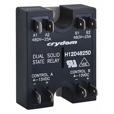 CRYDOM Dual Solid State Relay: Surface Mounted, 25 A Max Output Current, SCR - Surface-Mounted Relays