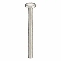 Machine Screw: 1/4"-20 Thread Size, 2 1/2 in Lg, 316, Stainless Steel, Plain, Pan, Phillips, 10 PK (MPN ZSCRW-409)