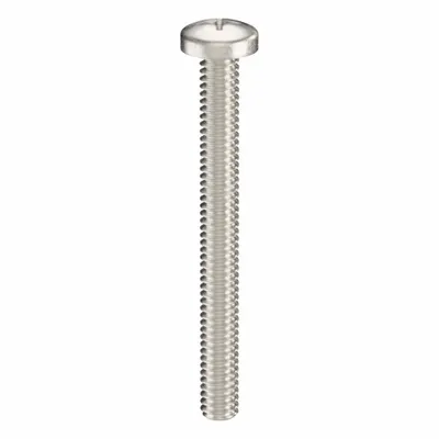 USA INDUSTRIALS Machine Screw: 1/4"-20 Thread Size, 2 1/2 in Lg, 316, Stainless Steel, Plain - Pan Head Machine Screws