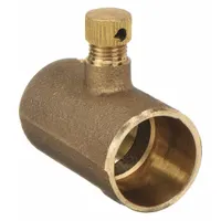 Cast bronze sweat fitting coupling for 3/4 in CTS copper tubing. Cup x FTG ends with no center stop for continuous flow in drain, waste, and vent (DWV) systems. Suitable for low-pressure gravity drainage applications in plumbing