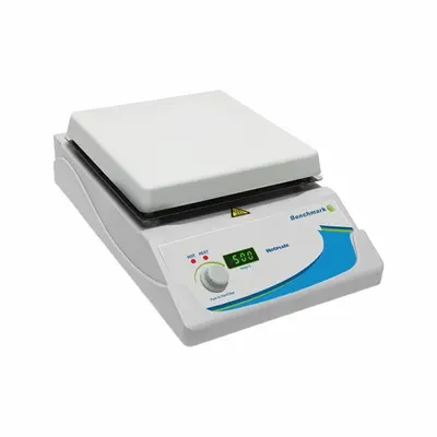 BENCHMARK SCIENTIFIC Digital Hotplate: US Std Plug Type, 1 Positions, 7 in Plate Wd - Single-Position Hot Plate Stirrers