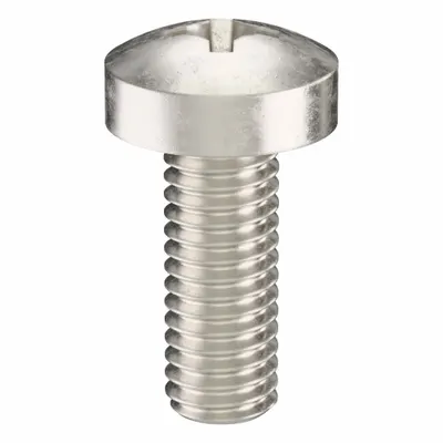 USA INDUSTRIALS Machine Screw: M3x0.50 Thread Size, 8 mm Lg, 316, Stainless Steel, Plain - Pan Head Machine Screws
