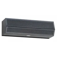 Unheated air curtain with steel housing, 10.7"H x 42"W x 13"D, for a 3.5 ft wide opening. Operates on 115V AC, standard profile. Creates an invisible barrier to separate indoor and outdoor environments, reduce drafts, and deter insects in commercial or industrial doorways.