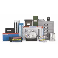Combined Label and Ribbon Cartridge: 3/8 in x 18 ft, Polyester, Silver (Gloss), Indoor/Outdoor (MPN 18485)