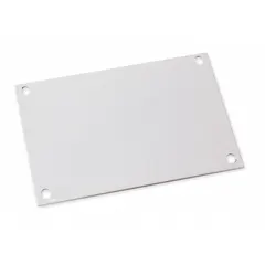 This painted steel back panel is designed for interior mounting within electrical enclosures. It provides a rigid surface for securing components such as terminal blocks, relays, and controllers. Overall dimensions: 78 in height, 68 in width.