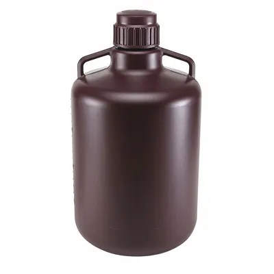 OEM APPROVED VENDOR Round Carboy, 20 L, Amber, 83 mm Screw Cap, 2 Handles, 7240020AM - Round Carboys